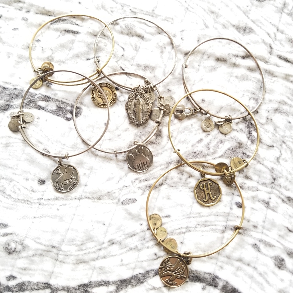 7 alex and ani bracelets bundle